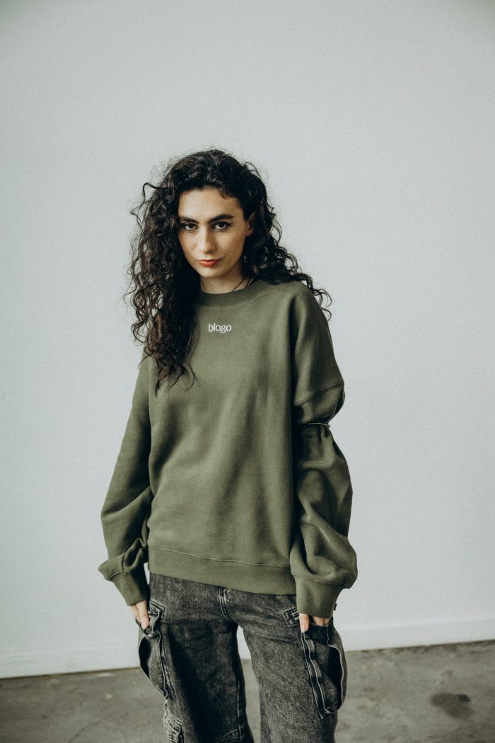 Bluza oversize Touch Olive