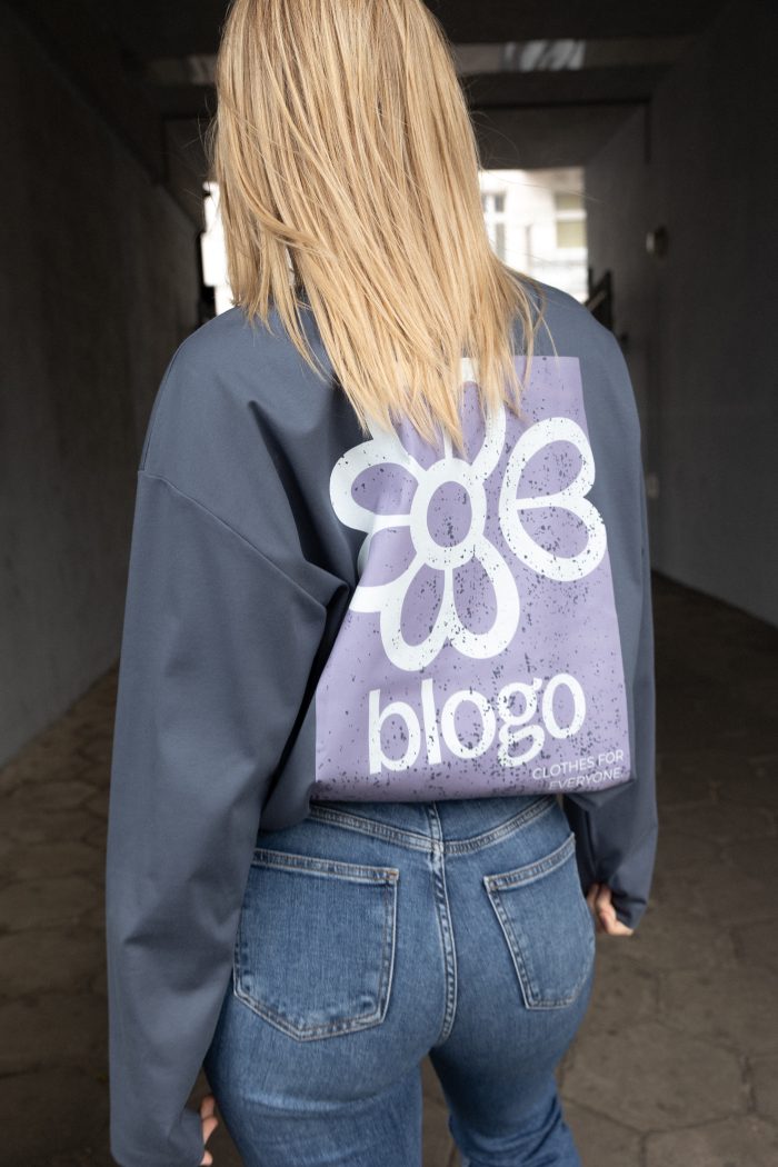 longsleeve oversize unisex - VIOLET Graphite